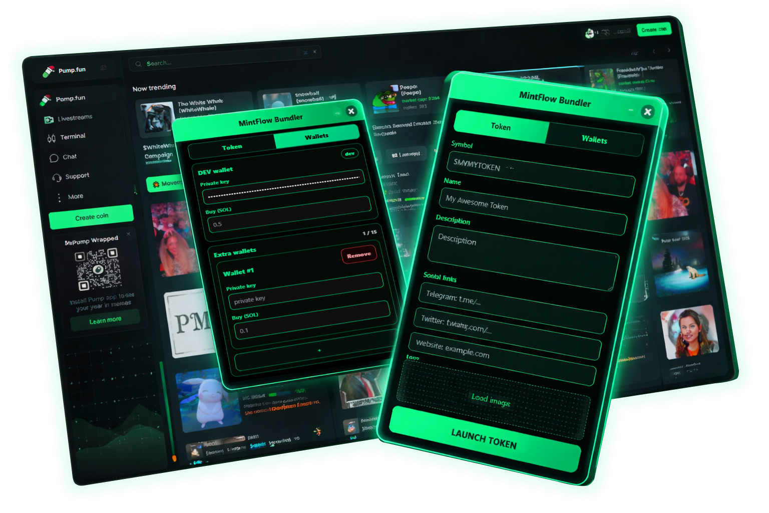 MintFlow demo on pump.fun